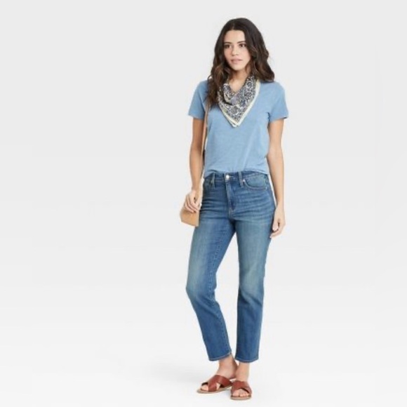 Women's High-Rise Slim Straight Fit Jeans - Universal Thread™ - Sz 00/24R - Picture 3 of 12